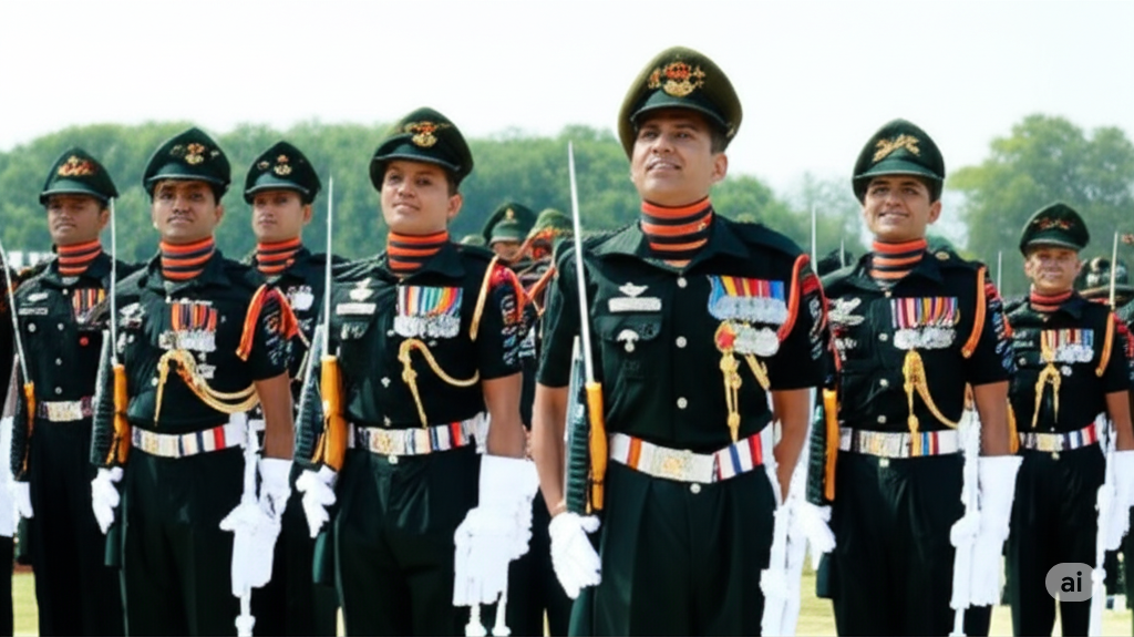 Indian Armed Forces cadets in uniform.